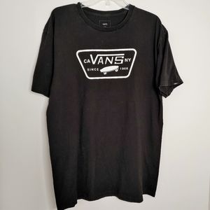 Vans 2019 black skateboard logo graphic tshirt. Size L